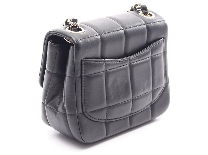 Mini borsa a tracolla Chanel Chocolate Bar Flap Nero - vista 2