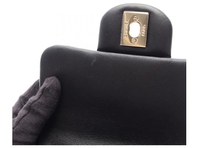 Mini borsa a tracolla Chanel Chocolate Bar Flap Nero - vista 7