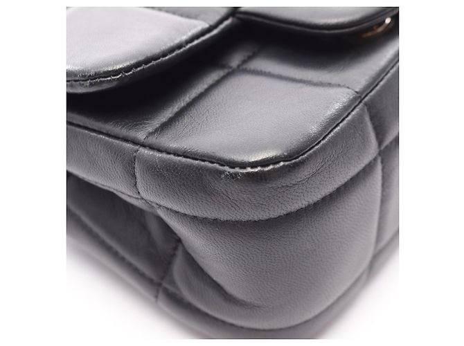 Mini borsa a tracolla Chanel Chocolate Bar Flap Nero - vista 8