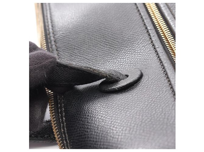 Borsa Tote Chanel in pelle di vitello granulata nera Nero - vista 13