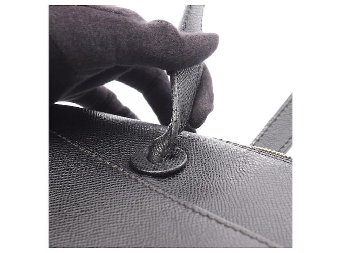 Borsa Tote Chanel in pelle di vitello granulata nera Nero - vista 15
