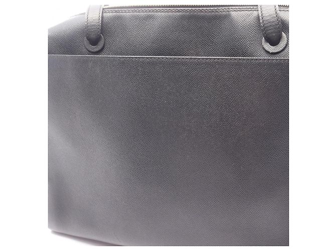 Borsa Tote Chanel in pelle di vitello granulata nera Nero - vista 7