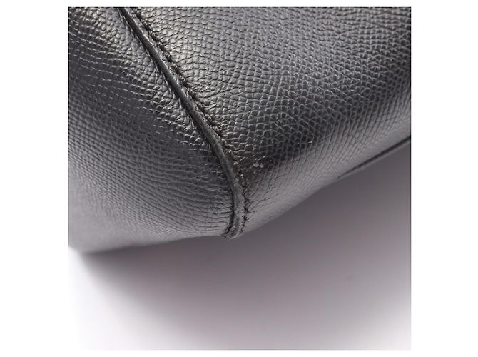 Borsa Tote Chanel in pelle di vitello granulata nera Nero - vista 8