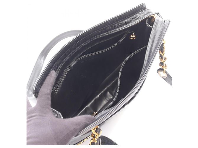 Borsa Tote Chanel Triple Coco Mark Nero - vista 3