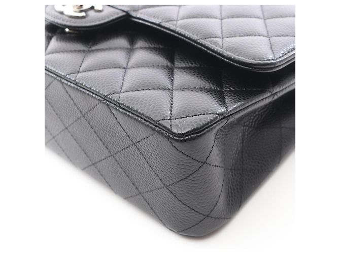 Timeless Chanel Matelassé Double Flap Schultertasche Schwarz - Ansicht 8