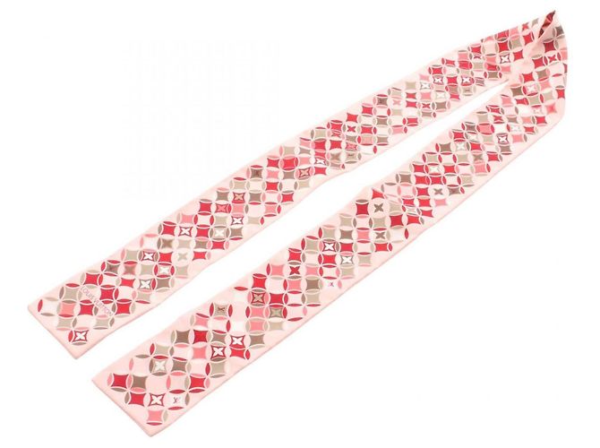 Foulard a nastro in seta rosa Louis Vuitton - vista 2
