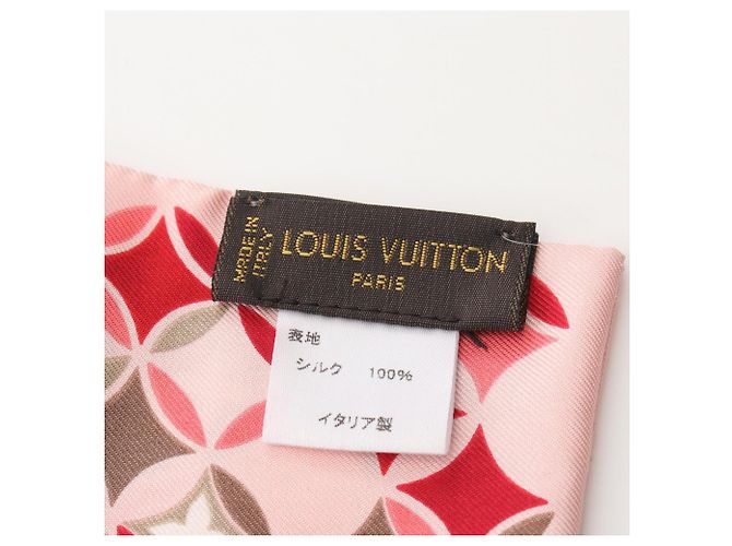Foulard a nastro in seta rosa Louis Vuitton - vista 4