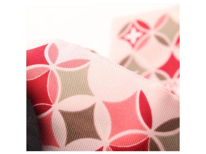 Foulard a nastro in seta rosa Louis Vuitton - vista 8