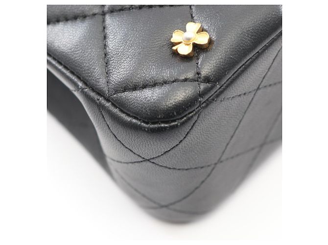 Borsa a Spalla Chanel Matelassé Double Flap Nero - vista 7