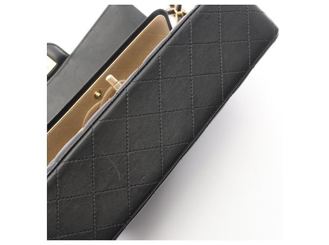 Borsa a Spalla Chanel Matelassé Double Flap Nero - vista 8