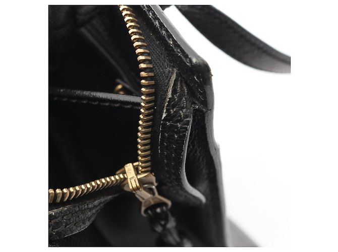 Borsa Tote Chanel in pelle di vitello martellata nera Nero - vista 11