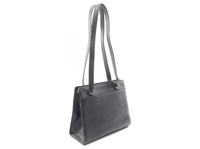 Borsa Tote Chanel in pelle di vitello martellata nera Nero - vista 2