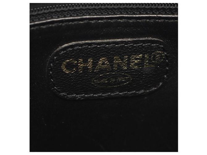 Borsa Tote Chanel in pelle di vitello martellata nera Nero - vista 4