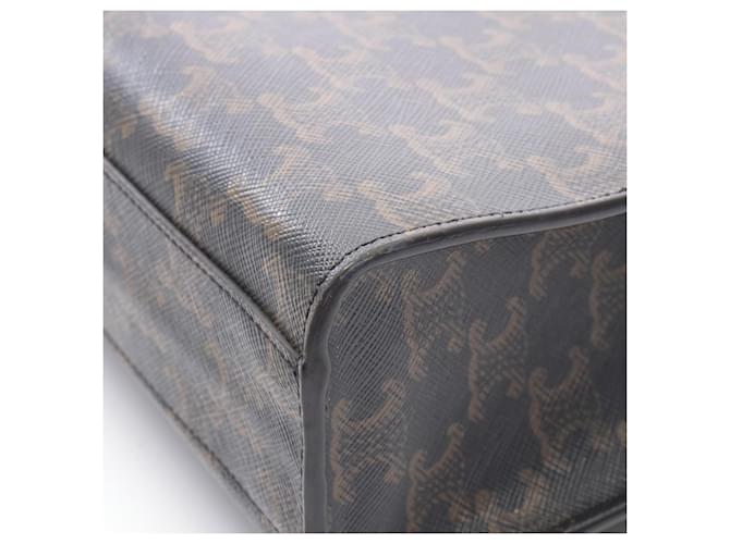 Céline Celine Small Vertical Cabas Triomphe Borsa Tote 2-Way Marrone Nero - vista 5