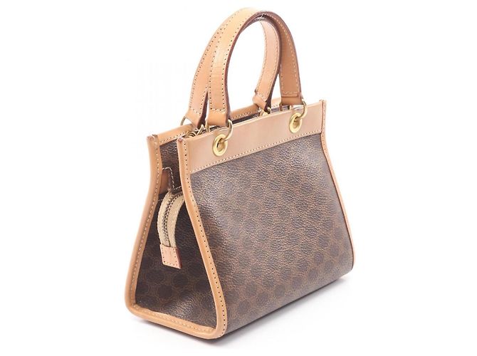 Céline Celine Macadam 2-Way Handtasche Braun Beige - Ansicht 2