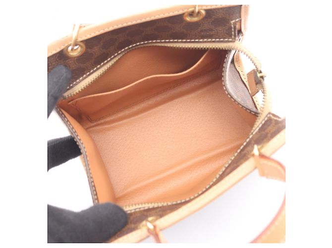 Céline Celine Macadam 2-Way Handtasche Braun Beige - Ansicht 3