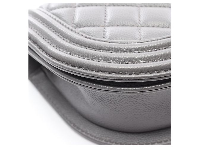 Borsa a tracolla Chanel Boy Small in grigio Marrone - vista 6