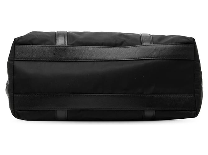 Prada Triangle Logo Plaque Tote Bag Schwarz - Ansicht 3