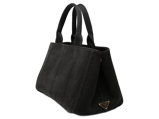 Prada Black Canapa Handtasche Tote Medium Schwarz - Ansicht 2