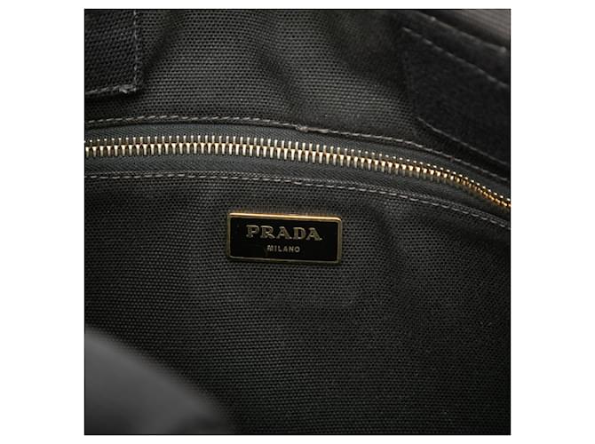 Prada Black Canapa Handtasche Tote Medium Schwarz - Ansicht 5