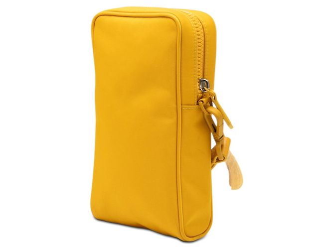 Borsa a tracolla porta telefono con logo FF Fendi Giallo - vista 2