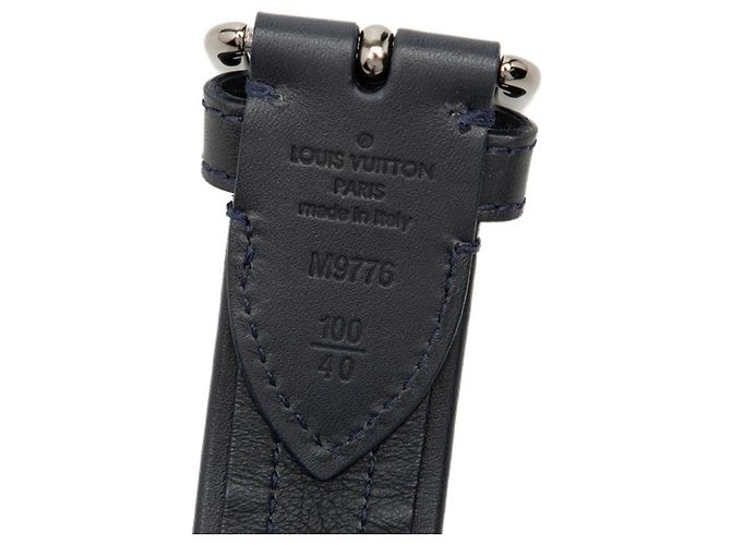Louis Vuitton Men's Suede Leather Belt Brown Navy blue - view 6