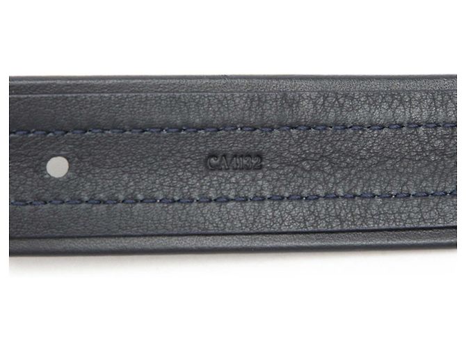 Louis Vuitton Men's Suede Leather Belt Brown Navy blue - view 7