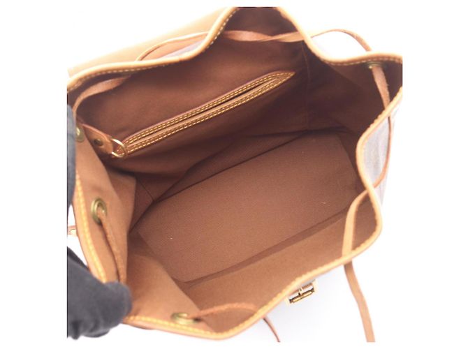 Zaino Louis Vuitton Montsouris MM Marrone - vista 3