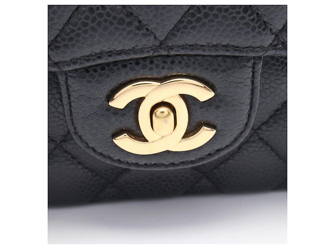 Borsa a tracolla Chanel Matelassé Double Flap Nero - vista 9