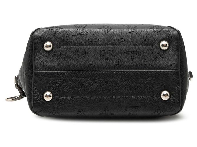Borsa Louis Vuitton Monogram Mahina PM Nero Monogramma - vista 3