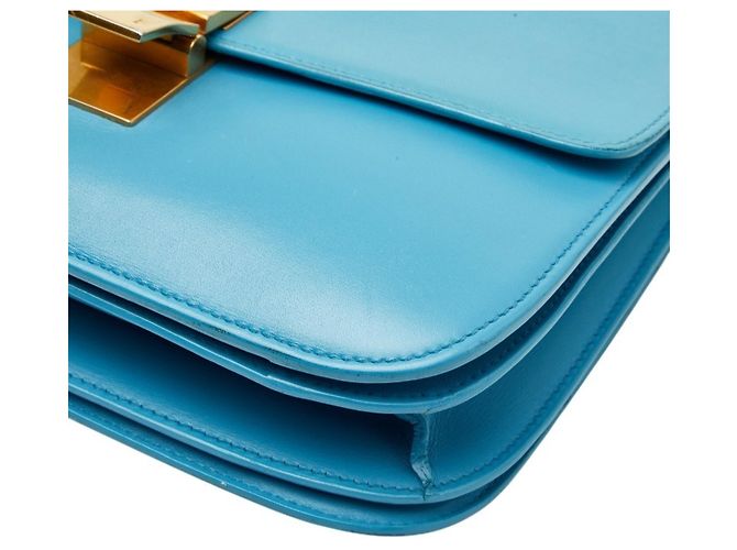 Céline Celine Classic Box Medium Schultertasche Hellblau - Ansicht 4