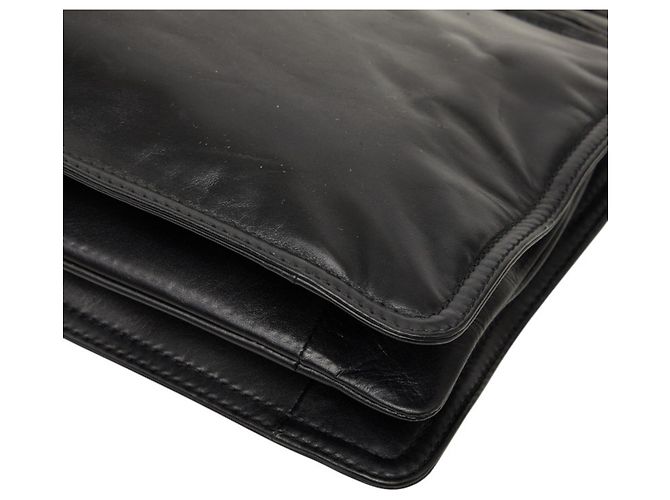 Clutch in pelle nera Bottega Veneta Nero - vista 4