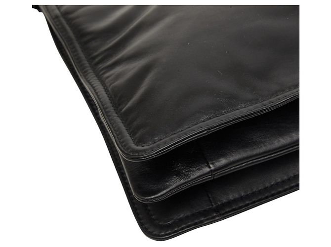 Clutch in pelle nera Bottega Veneta Nero - vista 5