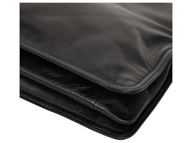 Clutch in pelle nera Bottega Veneta Nero - vista 6