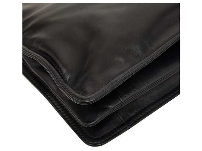Clutch in pelle nera Bottega Veneta Nero - vista 7
