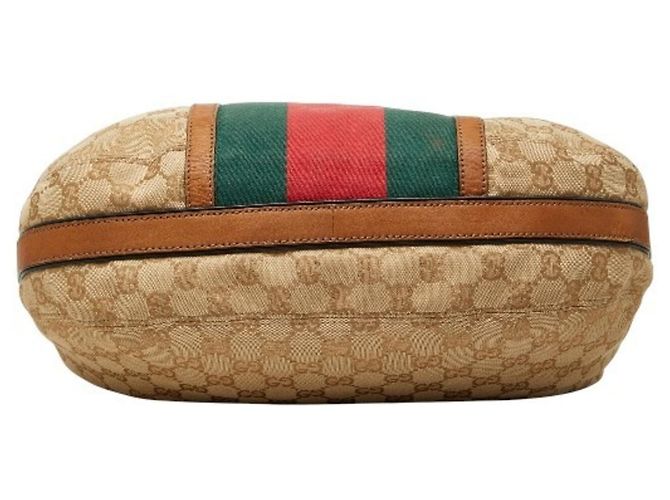 Borsa a tracolla Gucci GG Canvas Sherry Line Multicolore Beige - vista 3