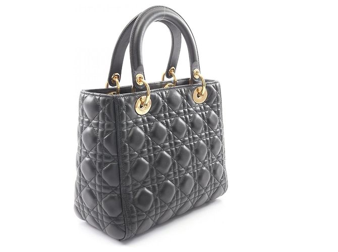 Borsa 2-Way Christian Dior Lady Dior Cannage Nero - vista 2