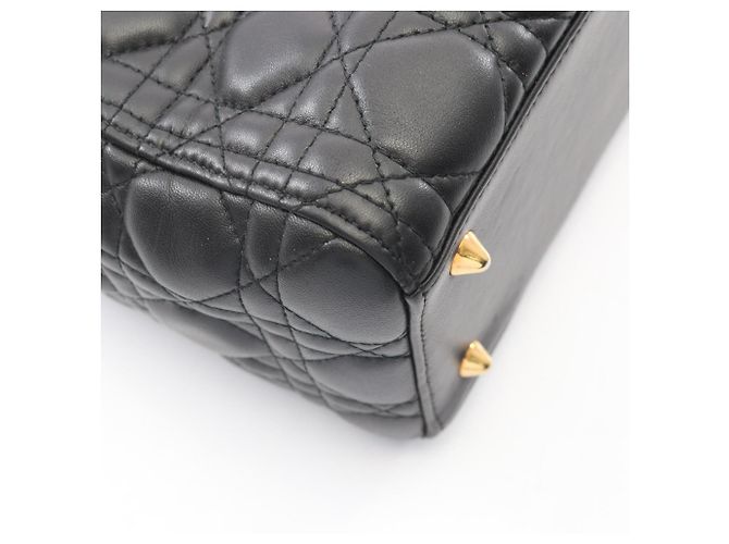 Borsa 2-Way Christian Dior Lady Dior Cannage Nero - vista 6
