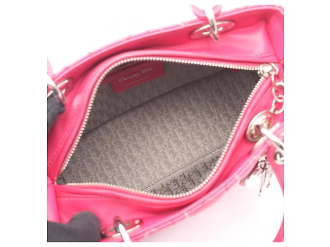 Christian Dior Dior Lady Dior Cannage Borsa 2-Way Rosa - vista 3
