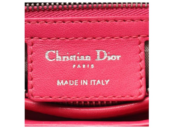 Christian Dior Dior Lady Dior Cannage Borsa 2-Way Rosa - vista 4