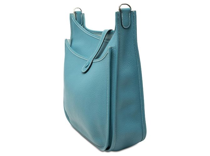 Hermès Borsa a tracolla Hermes Evelyne 3 GM Blu - vista 2