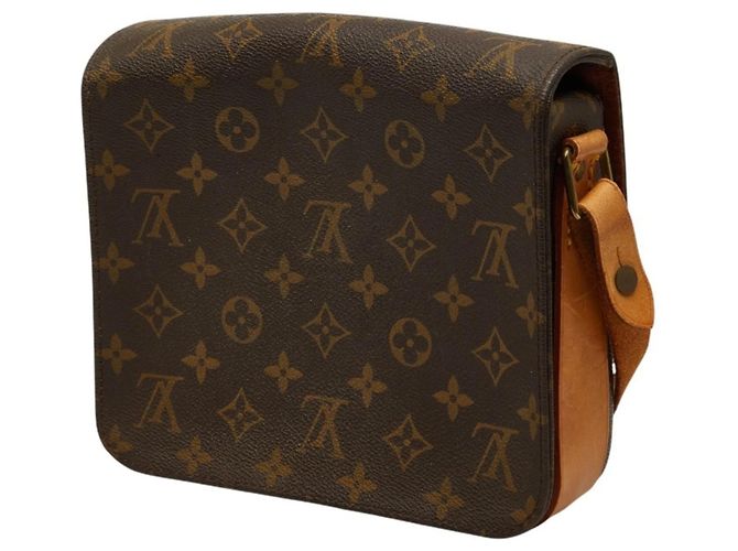 Borsa a tracolla Louis Vuitton Monogram Cartouchiere MM Marrone - vista 2