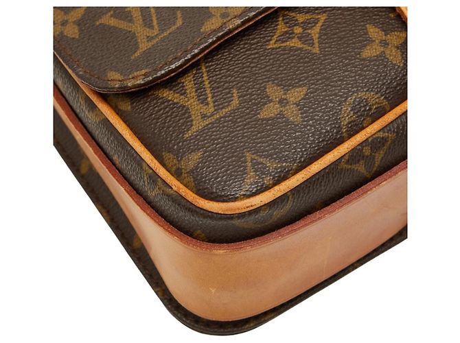 Borsa a tracolla Louis Vuitton Monogram Cartouchiere MM Marrone - vista 5