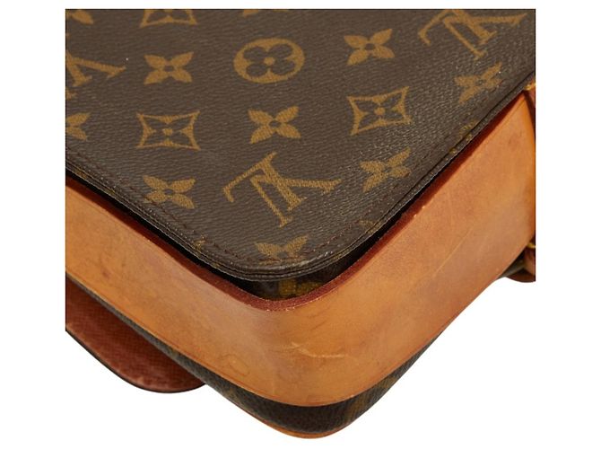 Borsa a tracolla Louis Vuitton Monogram Cartouchiere MM Marrone - vista 7