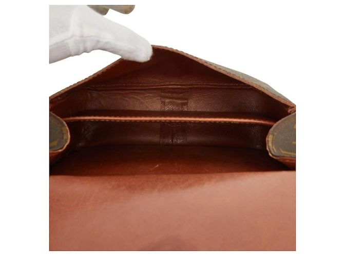 Borsa a tracolla Louis Vuitton Monogram Cartouchiere MM Marrone - vista 8