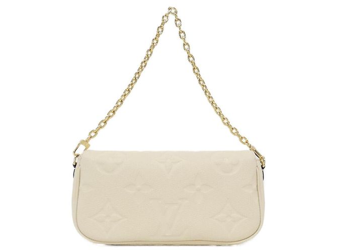 Borsa a tracolla Louis Vuitton Monogram Empreinte Wallet on Chain Ivy Beige - vista 2