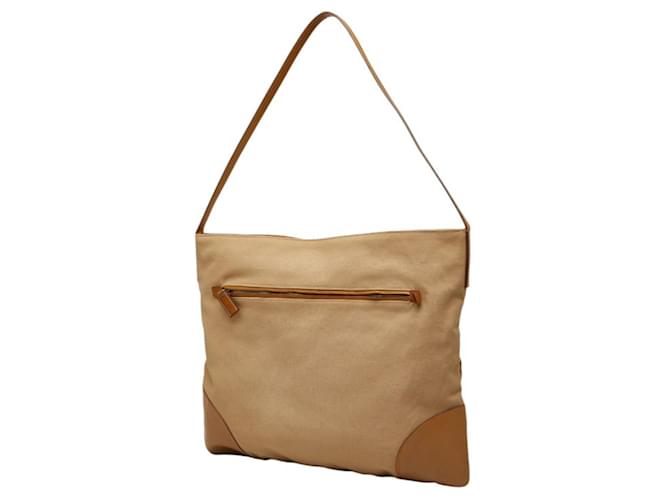 Borsa a tracolla con placca logo Triangle di Prada Beige - vista 2