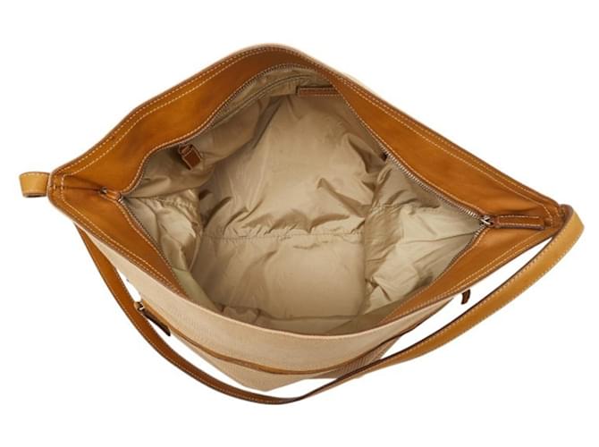 Borsa a tracolla con placca logo Triangle di Prada Beige - vista 7