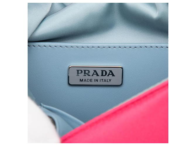 Borsa a tracolla con borchie Prada Rosa - vista 5