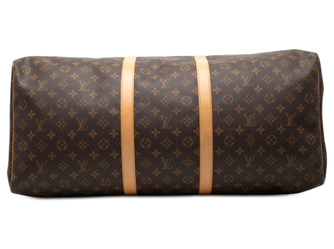 Louis Vuitton Marrone Monogram Keepall 60 - vista 3